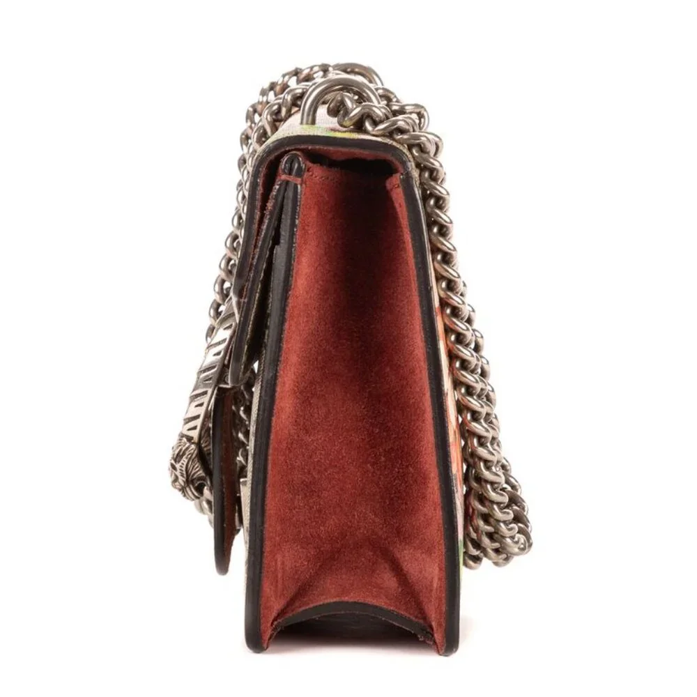 Gucci Blooms Dionysus Beige Burgundy Supreme Canvas Shoulder Bag - Picture 3 of 10